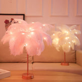 Lampe de chevet classique en plumes